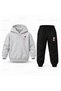 Snoopy Balloon Letter Printed Children's Hooded Tracksuit Set - 2
