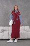 Women's Sleeves Jeans Embroidery Embroidered Wide Fit Long Knitwear Dress