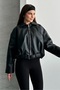 Women's New Season Leather Jacket with Plush Lining and Belt - 4