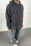 Parachute Cut Hooded Anthracite Sweatshirt |   Stk2109-Sweatshirt - 4