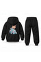 Kpop Demon Hunters Jinu Yan Bakis Printed Children's Hooded Tracksuit Set