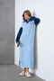 Women's Denim Embellished Embroidered Wide Fit Long Knitwear Dress - 3