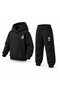 Snoopy Patlamis Corn Printed Children's Hooded Tracksuit Set - 3