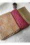 Hijab Cotton Soft Textured New Big Loop Pattern Jacquard Shawl Set of 3 and Makeup Mirror - 3