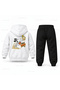 Snoopy Volleyball Printed Kids Hooded Tracksuit Set