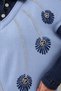 Women's Sleeves Jeans Embroidery Embroidered Wide Fit Long Knitwear Dress - 8
