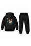 Katseye Two-Friendly Collage Printed Children's Hooded Tracksuit Set