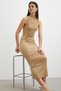 Gather Detailed Sleeveless Long Dress