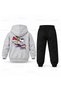Snoopy Kar Snow Mountain Printed Children's Hooded Tracksuit Set