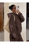 Unisex Women's Men's Martini Girl Printed Oversize 3 Thread Hooded Sweatshirt and Baggy Sweatpants - 4