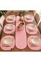 Wicker-Like Oval American Serving Set (Set of 8)