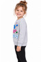 12509-26 Girl's Rabbit Printed 100% Cotton 2 Thread Threaded Crew Neck Sweatshirt 1–4 Years - 3