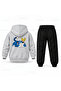Kpop Demon Hunters Derpy Pillow Crowd Printed Kids Hooded Tracksuit Set