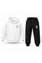 Snoopy Orange Jonglor Printed Children's Hooded Tracksuit Set - 2