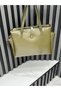 Stylish Soft Shiny Leather 3-Zipper Multi-Compartment Convenient Shoulder and Crossbody Women's Bag (Height 25 cm Width 35 cm) - 4