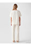 Özmarka New Season Ecru Crew Neck Pajama Set for Women - 4
