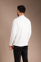 Men's White Half-Neck Soft Sweatshirt - 5