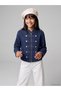 Vision New Season Girls' Blue Denim Jacket with Button Details