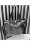 Stylish Soft Shiny Leather 3-Zipper Multi-Compartment Convenient Shoulder and Crossbody Women's Bag (Height 25 cm Width 35 cm) - 4