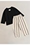 Seasonal Striped Suit 2-10 Years Black - 3