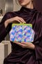 Rhin Women's Patterned Makeup Bag - Pistachio Green-Blue - 3