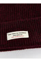 Vizyon New Season Burgundy Text Embroidered Women's Knitwear Beanie - 2