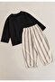 Seasonal Striped Suit 2-10 Years Black - 2