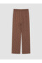 Özmarka New Season Brown Heart Patterned Women's Pajama Bottoms - 3