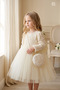 Baby Girl and Child Evening Dress with Bag 3D Floral Tulle Puffy Birthday Wedding Special Occasion Dress - 7