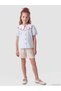 Özmarka New Season Ecru Girls' Shorts with Elastic Waist - 2