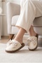 Women's Plush, Bowknot, Soft Sole Winter House Slippers - 6
