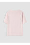 Ozmarka New Season Pink Crew Neck Printed Women's Pajama Set - 8