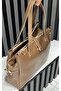 Stylish Soft Shiny Leather 3-Zipper Multi-Compartment Convenient Shoulder and Crossbody Women's Bag (Height 25 cm Width 35 cm) - 2