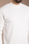 Men's White Half-Neck Soft Sweatshirt - 3