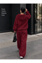 Unisex Women's and Men's Minimal Nope Printed Winter Sweatshirt and Baggy Sweatpants Set - 4