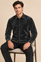 Men's Shiny Velvet Long Sleeve Regular Fit Shirt - 2