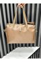 Stylish Soft Shiny Leather 3-Zipper Multi-Compartment Convenient Shoulder and Crossbody Women's Bag (Height 25 cm Width 35 cm) - 3