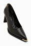 Mariana Black Buckle Detailed Women's Heeled Shoes