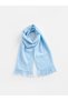 Özmarka New Season Blue Tassel Detailed Women's Scarf