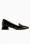 Verna Black Patent Leather Crocodile Detailed Women's Heeled Shoes - 2