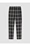 Ozmarka New Season Black Regular Fit Plaid Men's Pajama Bottoms - 5