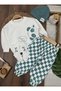 Socks, Beret, Plaid Checkered Trousers, Printed Seasonal 4-Piece Baby Boy/Child Set - 2