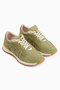 Wendy Genuine Leather Green Suede Mesh Detailed Lace-Up Women's Sneaker - 5