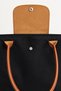 Folding Zippered Large Size Women's Black Hand and Shoulder Bag - 3