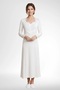 Women's Long Sleeve Guipure Detailed Dressing Gown Nightgown 2-Piece Set 75% Cotton 25% Viscose - 3