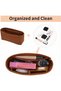 Brown Felt Bag Organizer and Adjustable Strap Set / Mini Organizer - 16.5X8X5 cm