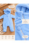 Welsoft Winter Baby Sleeping Bag with Booties – Newborn Hooded Sleeping Bag with Ears and Cross Zipper for Keeping Warm - 3