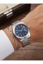 Men's Calendar Wristwatch Bracelet Gift Steel Band Colorful Dial Quartz Watch Frn46