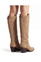 Women's Mink Suede Embroidered Western Adalina Cowboy Boots - 6