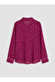 Ozmarka New Season Red Shirt Collar Patterned Women's Pajama Set - 8